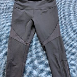 Zella Cabana Crop Mesh Leggings with Zipper Detail